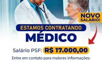 Prefeitura de Francisco Badaró precisa de médico